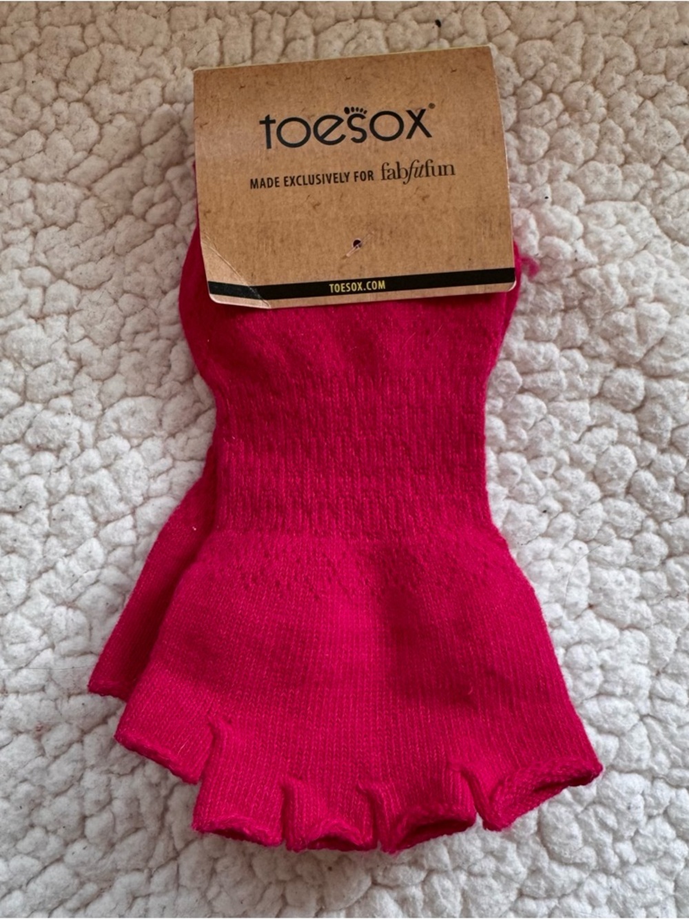ToeSox Half Toe Grip Socks Pink Low Rise Non Slip Yoga Pilates Size 5–10